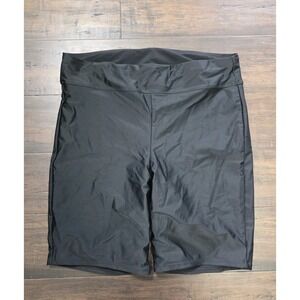 Torrid Bermuda Swim Shorts Plus Size 2X  Bathing Suit Bottoms Black High-Waisted
